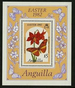 Souvenir Sheet, Julia Butterfly (Dryas iulia warneri), Anguilla,  , Butterflies
