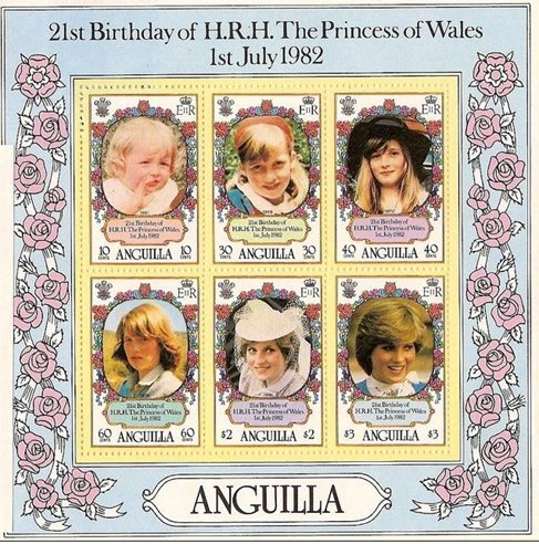 Souvenir Sheet of 6, Princess Diana…