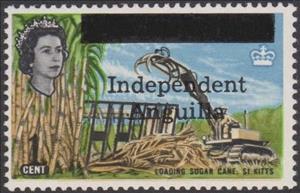 Stamp, St. Kitts-Nevis Overprinted, Anguilla,  