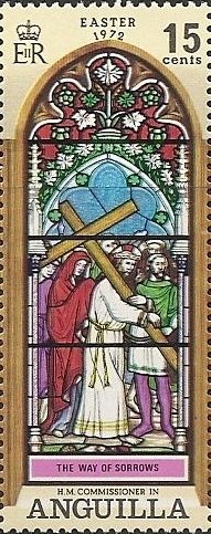 Stamp, Jesus Carrying the Cross, by Murillo, Anguilla,  , Paintings