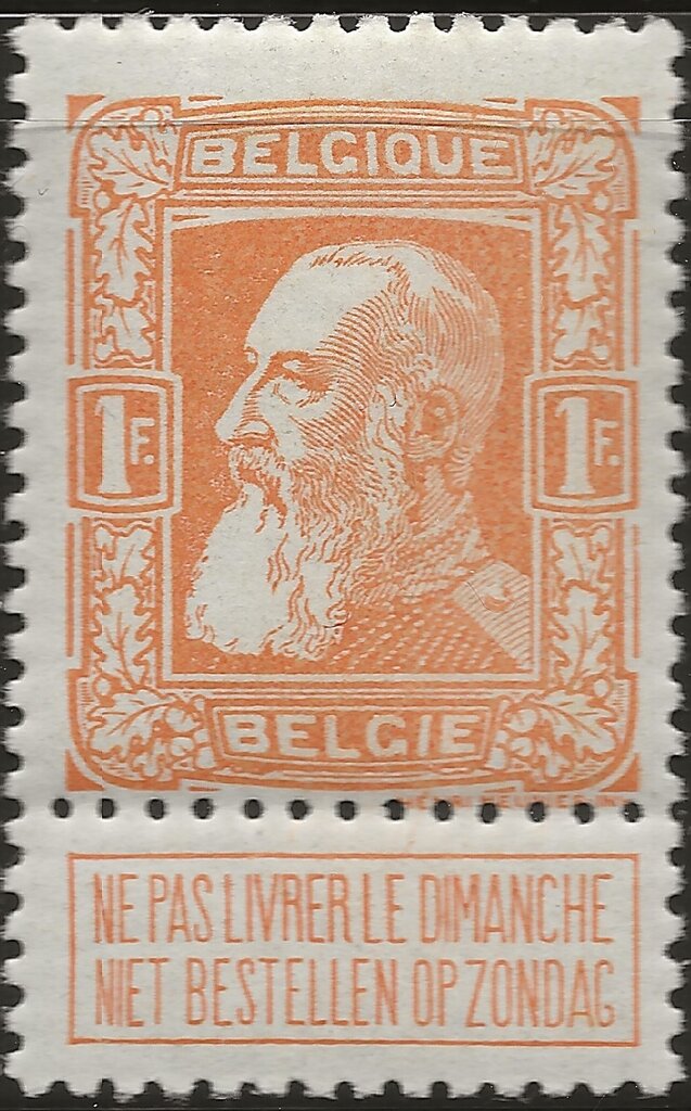 Leopold II Type "Rough beard" 1F