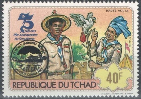Scouts from Upper Volta , overprint