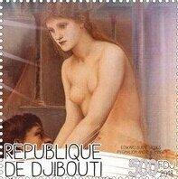 Stamp, Naked arts, Cinderellas,  , Art, Nudes, Paintings, People, Women