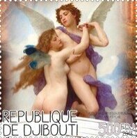 Stamp, Naked arts, Cinderellas,  , Angels, Art, Nudes, Paintings, People, Women