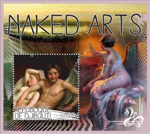 Souvenir Sheet, Naked arts, Cinderellas,  , Art, Men, Nudes, Paintings, People, Women