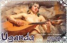 Stamp, Naked arts, Cinderellas,  , Art, Nudes, Paintings, Women