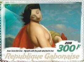 Stamp, Naked arts, Cinderellas,  , Art, Nudes, Painters, Paintings, People, Women