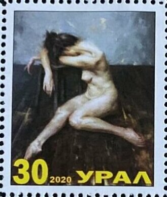 Russian bath in painting