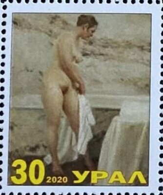 Russian bath in painting