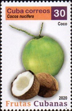 Stamp, Coconut, Cuba,  , Fruits, Plants (Flora)