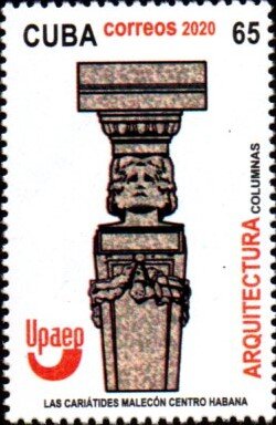 Columns. The Cariatides. Melecon. Havana Center.