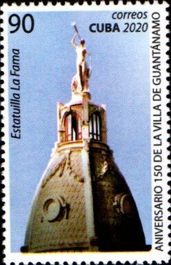 Stamp, Statuette Fame, Cuba,  , Monuments