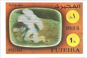 Stamp, Astronaut Photographed, Fujairah (Fujeira),  , Astronauts, Moon Landing