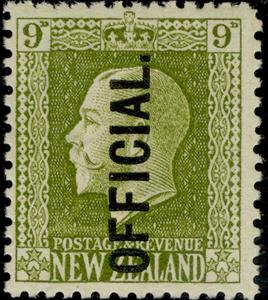 Stamp, King George V, New Zealand,  , Crowns and Coronets, Famous People, Kings, Men, Royalty