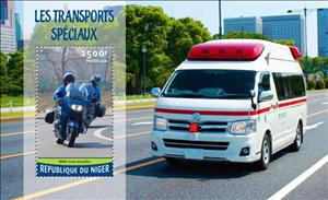 Souvenir Sheet, BMW Motorcycles, Niger,  , Transport, Vehicles