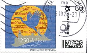 Stamp, 1250 Jahre Walldorf, Personalized and Private Mail Stamps,  