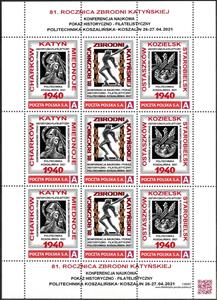 Mini Sheet, 81st anniversary of the Katyn massacre, Personalized and Private Mail Stamps,  , Anniversaries and Jubilees