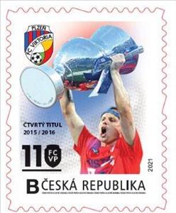 Stamp, Čtvrtý Titul 2015/2016, Personalized and Private Mail Stamps,  , Anniversaries and Jubilees, Football (Soccer)