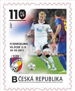 Stamp, FC Barcelona vs. FCVP 2:0, 19. 10. 2011, Personalized and Private Mail Stamps,  , Anniversaries and Jubilees, Football (Soccer)