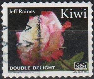 Stamp, Roses. Double Delight. Small Format, Personalized and Private Mail Stamps,  , Flowers, Plants (Flora), Roses
