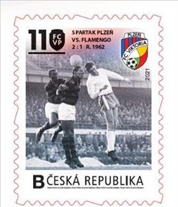 Stamp, Spartak Plzeň vs. Flamengo 2:1, r. 1962, Personalized and Private Mail Stamps,  , Anniversaries and Jubilees, Football (Soccer)