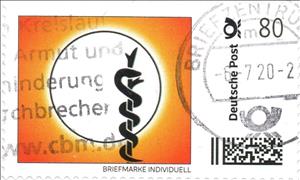 Stamp, Staff of Asclepius, Personalized and Private Mail Stamps,  , Medicines