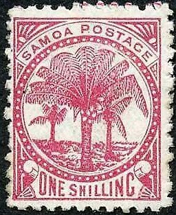 Stamp, Palm Trees, Samoa,  