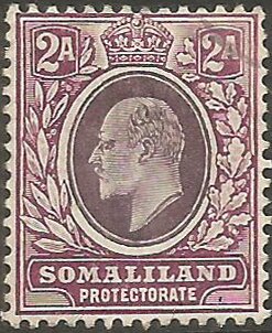 Stamp, King Eduard VII, Somaliland Protectorate - British Somaliland,  , Crowns and Coronets, Famous People, Heads of State, Kings, Men, Royalty