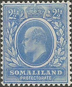 Stamp, King Eduard VII, Somaliland Protectorate - British Somaliland,  , Crowns and Coronets, Famous People, Heads of State, Kings, Men, Royalty