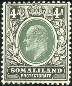Stamp, King Eduard VII, Somaliland Protectorate - British Somaliland,  , Crowns and Coronets, Famous People, Heads of State, Kings, Men, Royalty