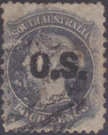 Queen Victoria overprinted by O.S.