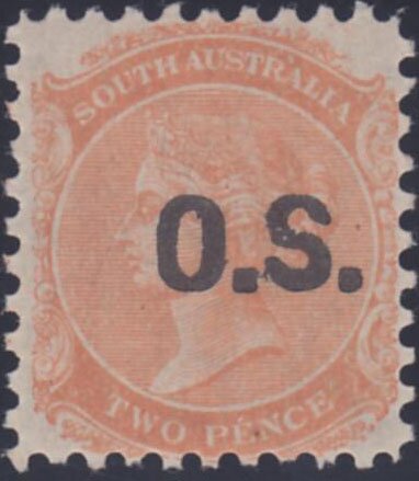 Queen Victoria overprinted by O.S.