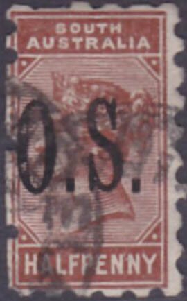 Queen Victoria overprinted by O.S.