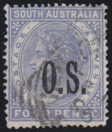 Queen Victoria overprinted by O.S.