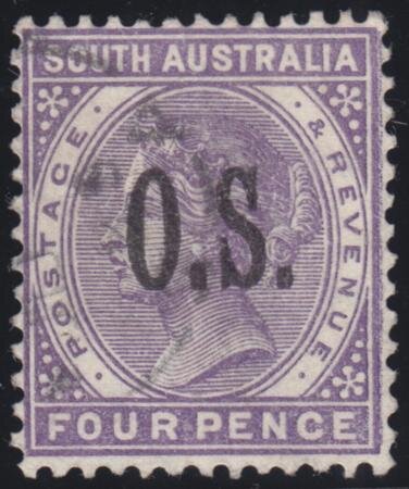 Queen Victoria overprinted by O.S.