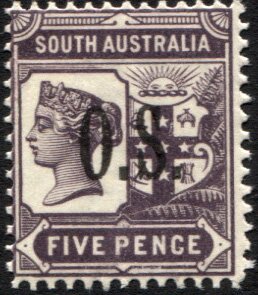 Queen Victoria overprinted by O.S.