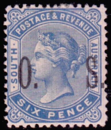 Queen Victoria overprinted by O.S.