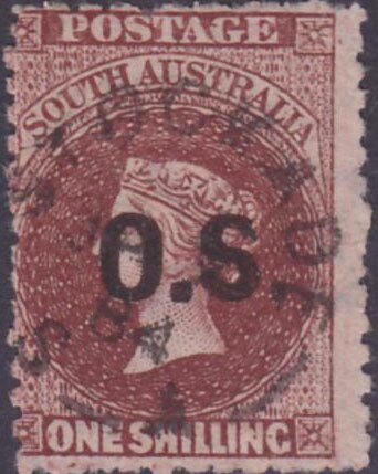 Queen Victoria overprinted by O.S.