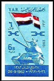 Tank with flag