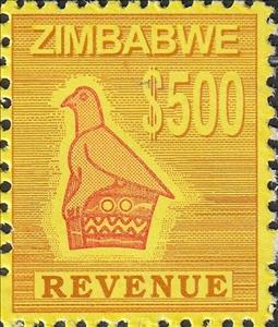 Stamp, Zimbabwe Bird, Zimbabwe,  , Birds, Symbols