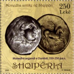 Stamp, Silver Coin of Durrës, 350-250 B.C., Albania,  , Archaeology, Coins, Horses