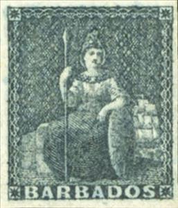 Stamp, Issues of 1852-1855, Barbados,  , Mythology