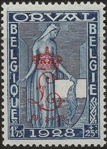 Stamp, Orval Abbey - Lady Mathilde and blazon Orval, Belgium,  , Churches - Cathedrals - Basilicas - Chapels, Coats of Arms, Duchess, Sculptures
