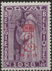 Stamp, Orval Abbey - Lady Mathilde and blazon Orval, Belgium,  , Churches - Cathedrals - Basilicas - Chapels, Coats of Arms, Duchess, Sculptures