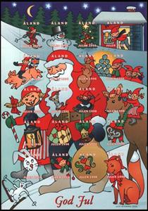 Mini Sheet, Christmas Seals 1998, Cinderellas,  , Christmas, Santa Claus
