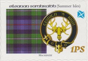 Stamp, Mackenzie Tartan and Clan Badge, Cinderellas,  