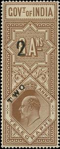 Stamp, King Edward VII, India,  , Crowns and Coronets, Famous People, Heads of State, Kings, Men, Royalty