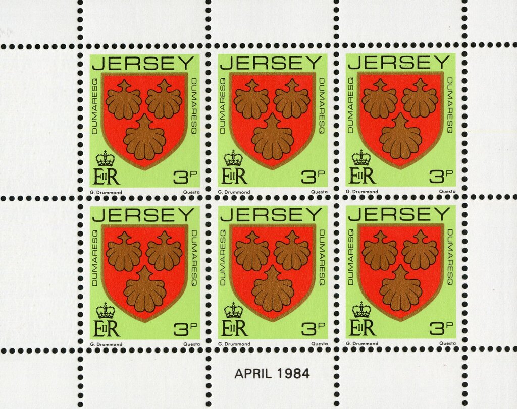 Arms of the "Dumaresq" Family (booklet-pane)