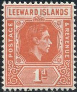 Stamp, Issues of 1938-51, Leeward Islands,  , Crowns and Coronets, Famous People, Heads of State, Kings, Men, Royalty