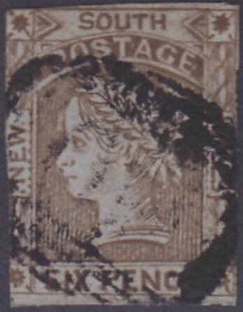 Queen Victoria with four-pointed stars in the corners